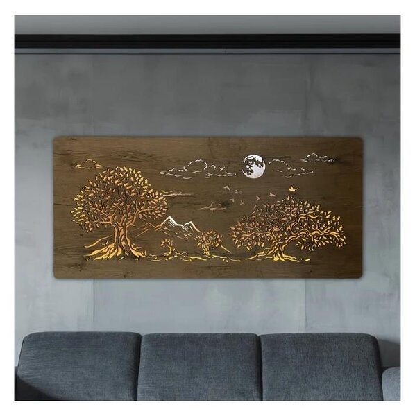 Li-Go 5478/DUB2 - Decorațiune de perete LED reglabilă, 24 W, 230 V, 130 x 60 cm, stejar