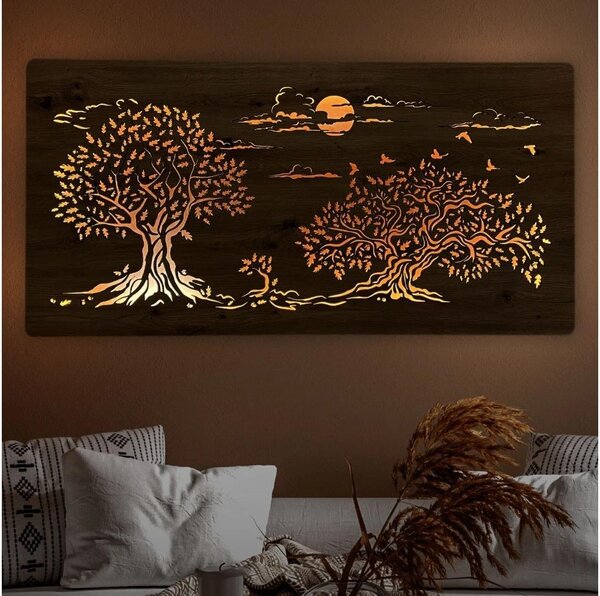 Li-Go 5307/DUB2 - Decorațiune de perete LED dimabilă, 24W/230V, 120x60 cm, stejar