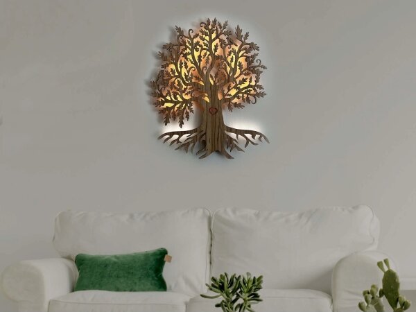 Li-Go 5747/DUB2 - Decorațiune LED de perete LED/10W/230V 45x55 cm stejar