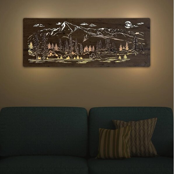 Li-Go 23524/DUB2 - Decorațiune LED de perete reglabilă LED/24W/230V 130x50 cm stejar