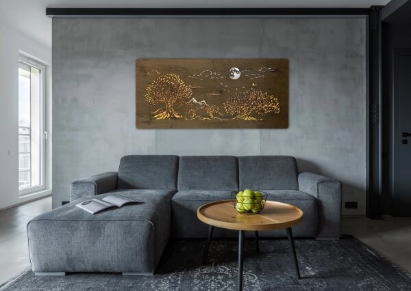Li-Go 5478/DUB2 - Decorațiune de perete LED reglabilă, 24 W, 230 V, 130 x 60 cm, stejar