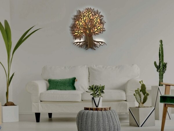 Li-Go 5747/DUB2 - Decorațiune LED de perete LED/10W/230V 45x55 cm stejar