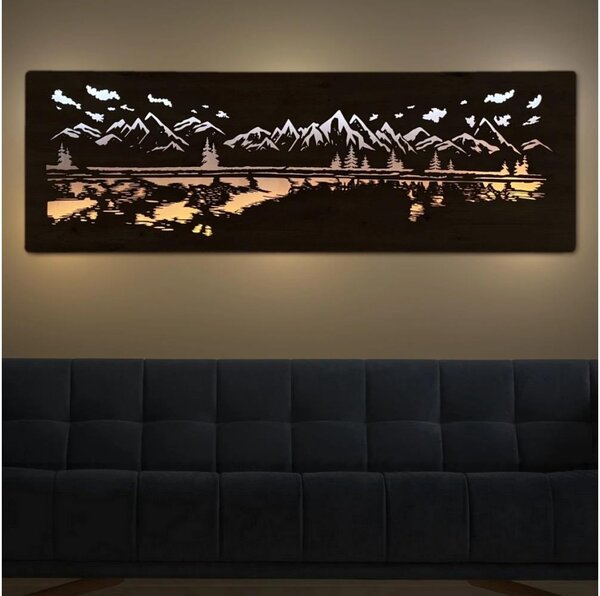 Li-Go 4778/A/4 - Decorațiune LED de perete LED/10W/5V 30000 mAh 120x40 cm stejar