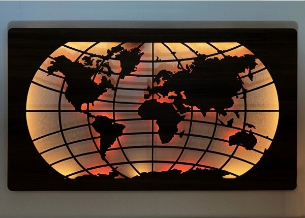 Li-Go 4709/DUB2 - Decorațiune LED de perete RGBW, LED/24W/230V, 125x74 cm, stejar + telecomandă