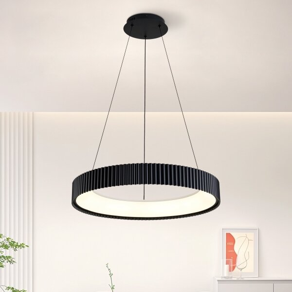 Brilagi FALCON MODERN - lustră LED reglabilă suspendată pe cablu, 54W, 230V, 60 cm, negru, telecomandă inclusă