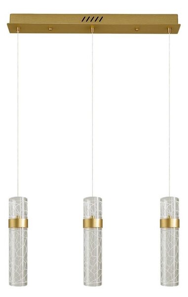 Lustră LED suspendată pe cablu LAGOS, 24W/230V, auriu