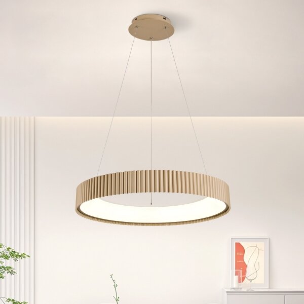 Brilagi - Lustru suspendat pe cablu FALCON MODERN, LED dimabil, 54W/230V, 60 cm, bej + telecomandă
