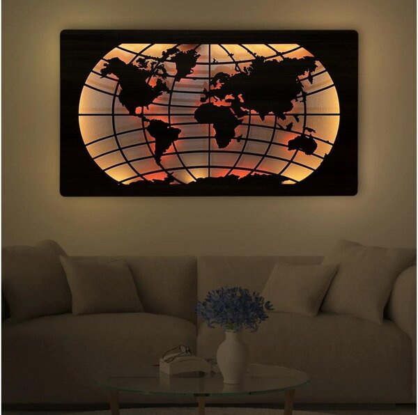Li-Go 4709/DUB2 - Decorațiune LED de perete RGBW, LED/24W/230V, 125x74 cm, stejar + telecomandă