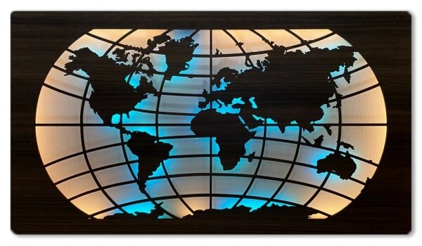 Li-Go 4709/DUB2 - Decorațiune LED de perete RGBW, LED/24W/230V, 125x74 cm, stejar + telecomandă