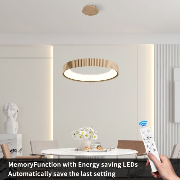 Brilagi - Lustru suspendat pe cablu FALCON MODERN, LED dimabil, 54W/230V, 60 cm, bej + telecomandă
