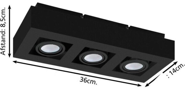 Eglo 31064 - Spot LED MENDOZA 3xLED/4,7W/230V 3000K negru