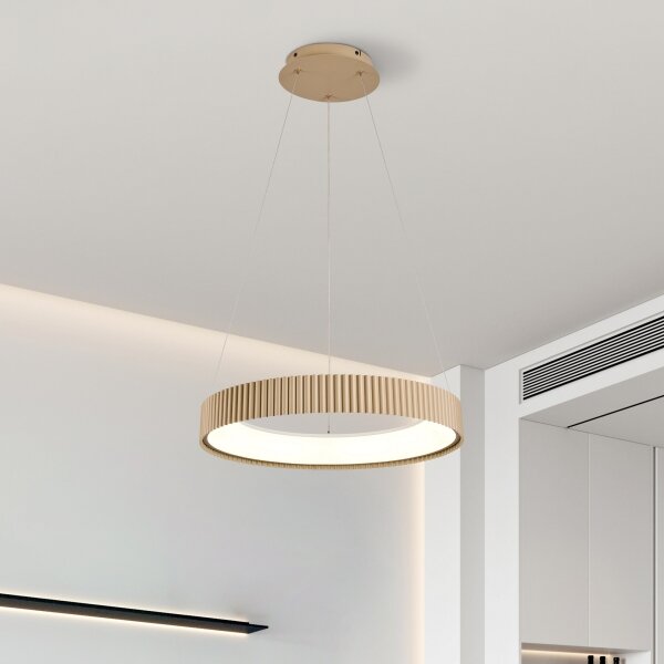 Brilagi - Lustră LED dimabilă pe cablu FALCON MODERN LED/30W/230V 40 cm bej + telecomandă