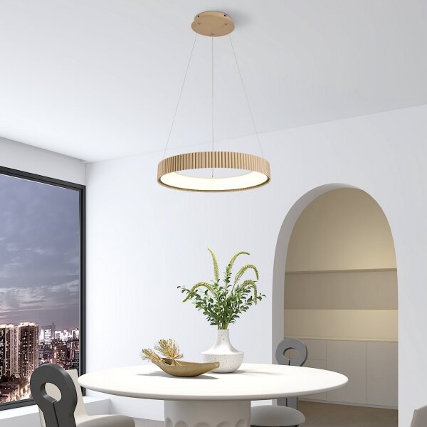 Brilagi - Lustră LED dimabilă pe cablu FALCON MODERN LED/30W/230V 40 cm bej + telecomandă