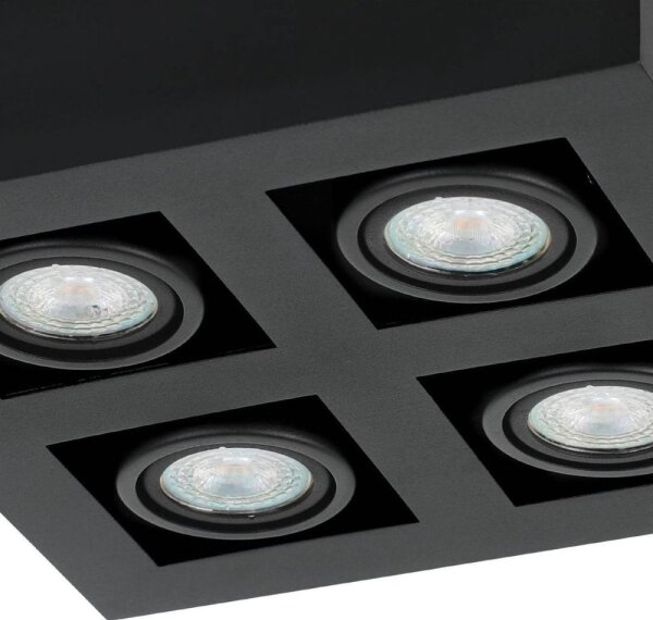 Eglo 31065 - Spot LED MENDOZA 4xLED/4,7W/230V 3000K negru