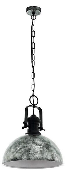 Eglo 79415 - Lustru suspendat pe lanț SADDINGTON 1xE27/60W/230V, gri