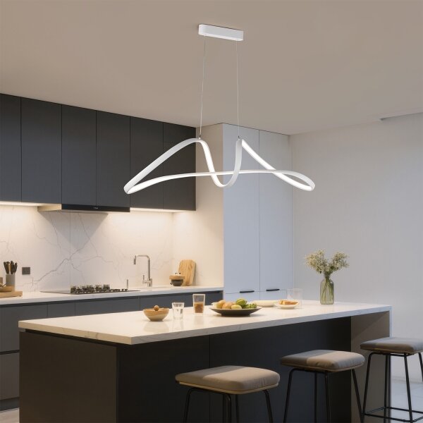 Brilagi-LED Lustră suspendată reglabilă pe cablu TWISTER LED/60W/230V 3000-6000K albă+telecomandă