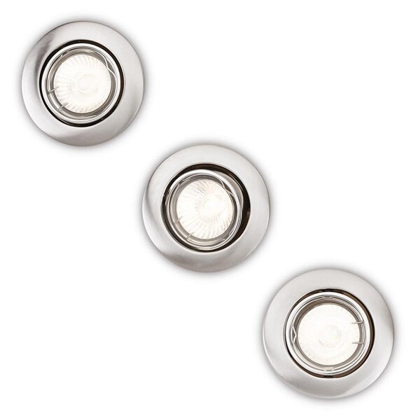 SET 3x corp de iluminat încastrat Philips 59243/17/E7 1xGU10/50W