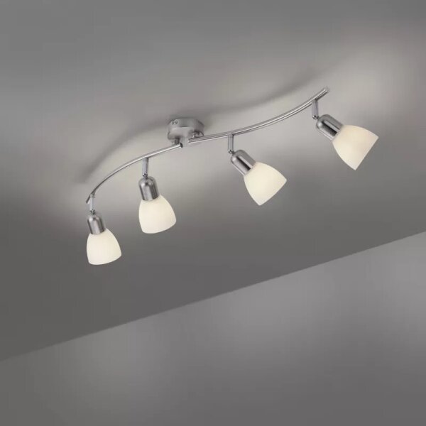 JUST LIGHT. 11954-55 - Plafonieră spot KARO 4xE14/40W/230V crom mat