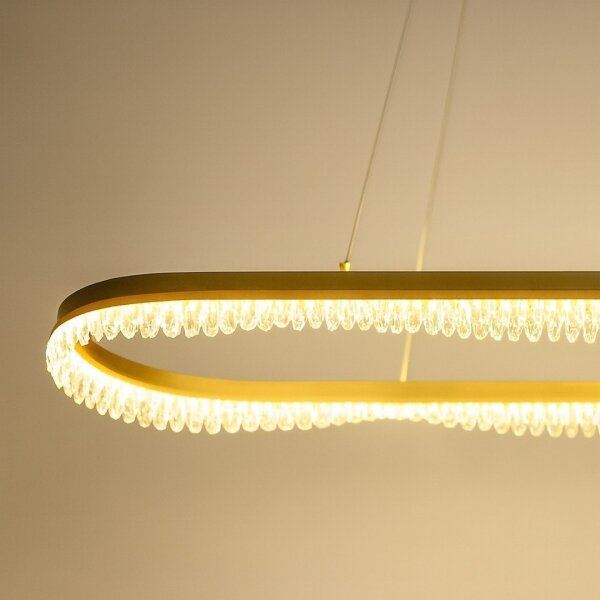 Candelabru LED suspendat pe cablu LED/45W/230V, auriu