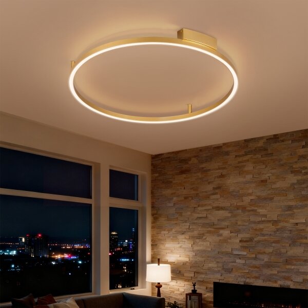 Brilagi - Corp de iluminat LED dimabil PORTOFINO LED/60W/230V diam. 80 cm auriu + telecomandă