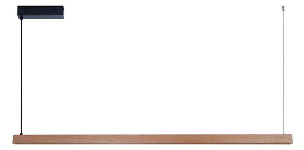 Immax NEO 07304L - Lustră LED reglabilă pe cablu MADEIRA, 33W/230V, Wi-Fi Tuya, 152 cm, stejar