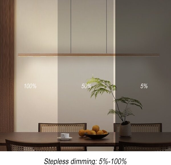 Immax NEO 07310L-LED lustră dimmabilă pe cablu cu senzor MADEIRA 37W/230V 157 cm frasin