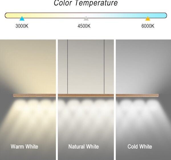 Immax NEO 07310L-LED lustră dimmabilă pe cablu cu senzor MADEIRA 37W/230V 157 cm frasin