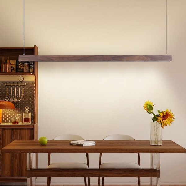 Immax NEO 07300L-LED Lustră dimabilă suspendată pe cablu MADEIRA 26W/230V Wi-Fi Tuya 122 cm nuc