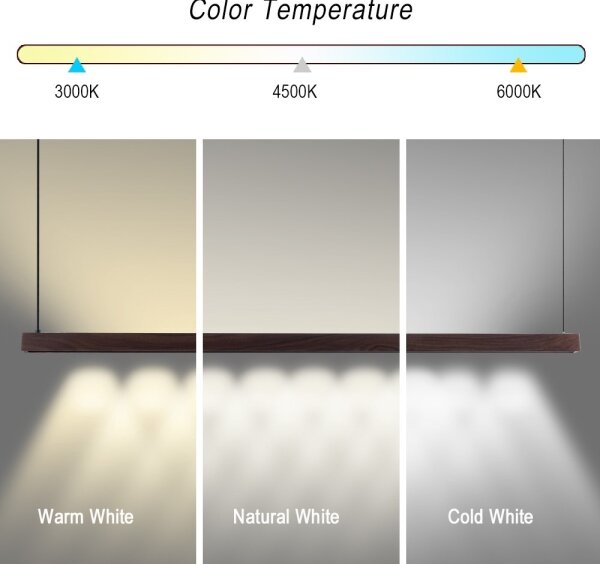 Immax NEO 07300L-LED Lustră dimabilă suspendată pe cablu MADEIRA 26W/230V Wi-Fi Tuya 122 cm nuc