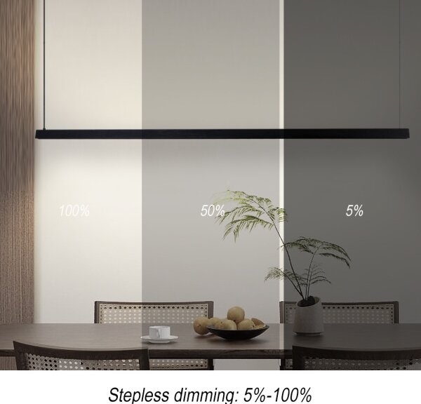 Immax NEO 07308L-LED Lustru suspendat pe cablu MADEIRA, reglabil, 44W/230V, Wi-Fi Tuya, 202 cm, negru