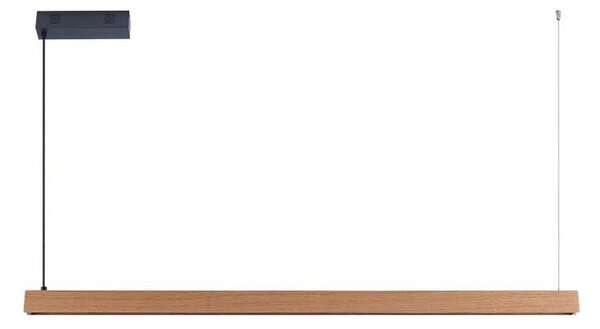 Immax NEO 07303L - Lustră LED dimmabilă pe cablu MADEIRA 26W/230V Wi-Fi Tuya, 122 cm, stejar