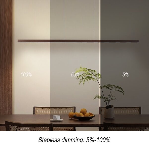 Immax NEO 07309L-LED Lustră suspendată dimabilă pe cablu cu senzor MADEIRA, 37W/230V, 157 cm, nuc