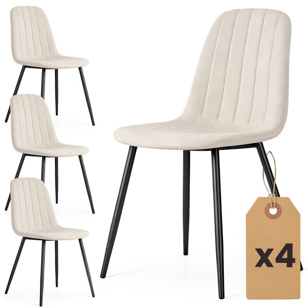 Set 4 scaune de sufragerie Lumbo (bej). Promo -17%. 1152362