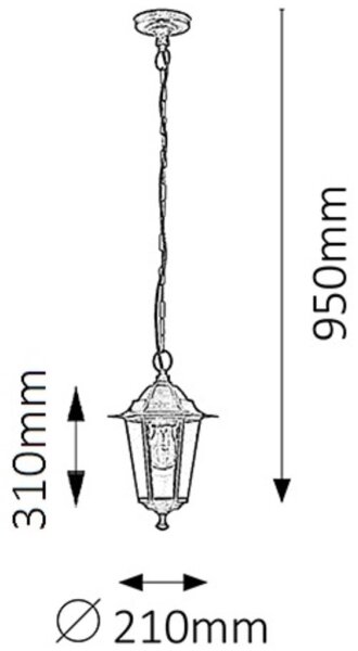 Rabalux 8238 - Lustra VELENCE 1xE27/60W/230V