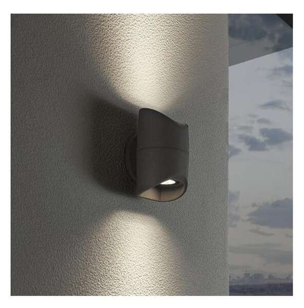 Eglo 95076 - Aplică de perete pentru exterior ABRANTES, 2x LED, 6W, 230V, IP44