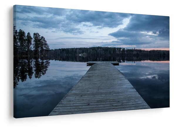 Tablou - Ponton de lemn, lac (90x60 cm)