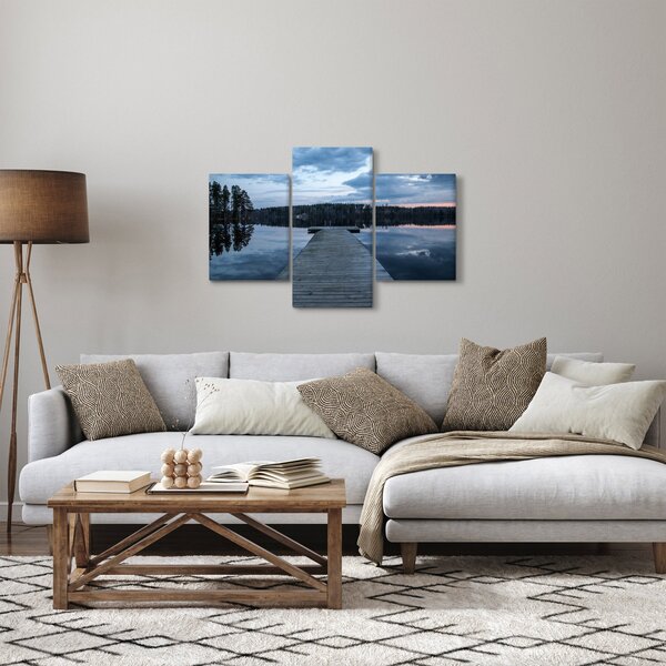 Tablou - Ponton de lemn, lac (90x60 cm)