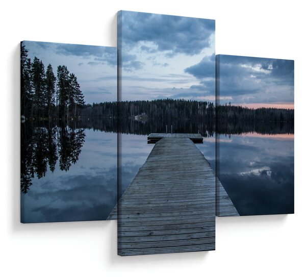 Tablou - Ponton de lemn, lac (90x60 cm)