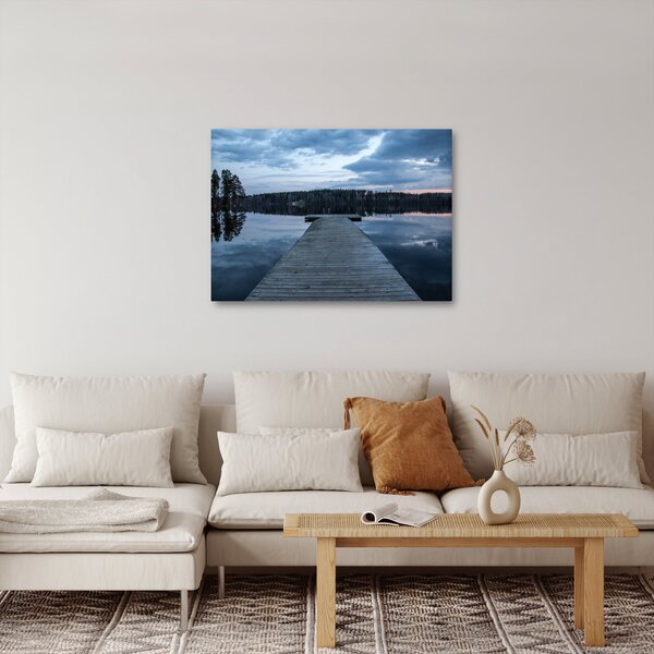 Tablou - Ponton de lemn, lac (70x50 cm)