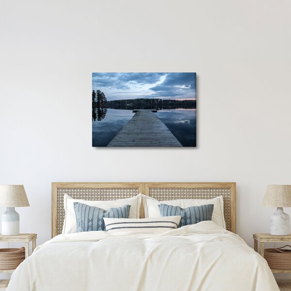 Tablou - Ponton de lemn, lac (70x50 cm)