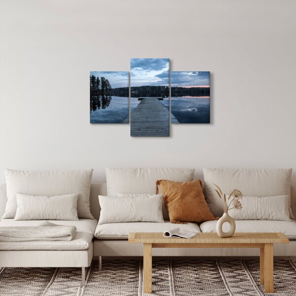Tablou - Ponton de lemn, lac (90x60 cm)