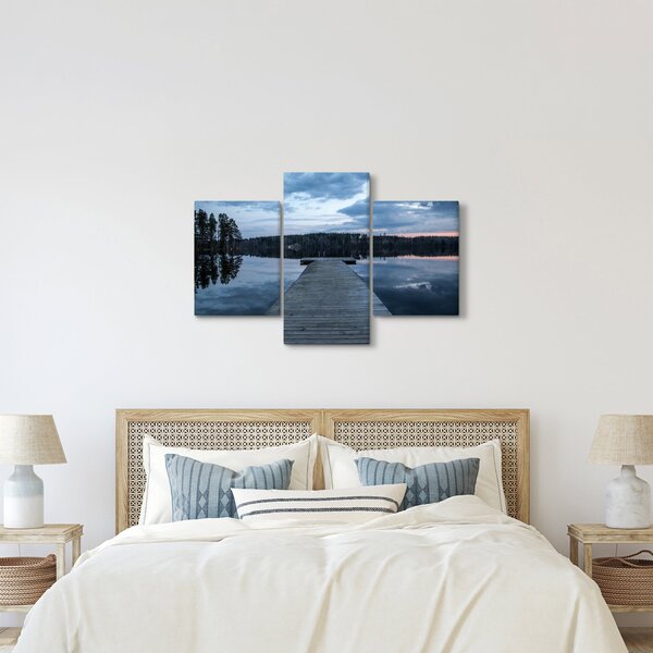 Tablou - Ponton de lemn, lac (90x60 cm)