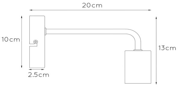 Lucide 45265/01/30 - Aplică perete SCOTT 1xE27/40W/230V negru