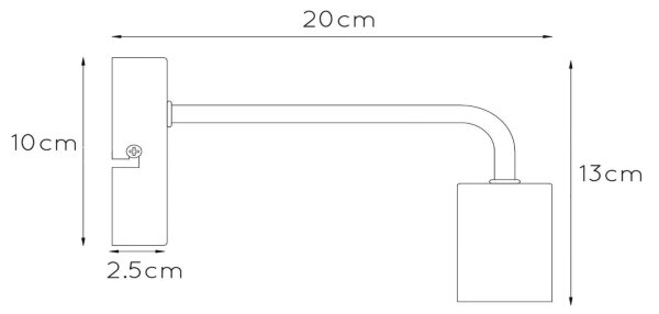 Lucide 45265/01/31 - Aplică perete SCOTT 1xE27/40W/230V alb