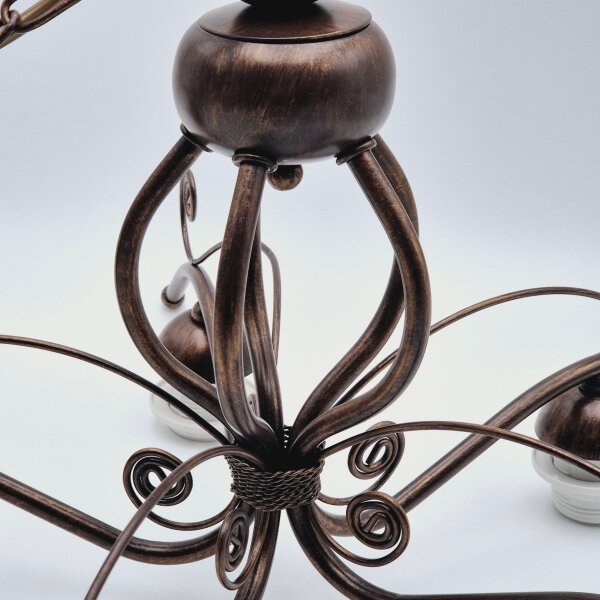 Candelabru cu lanț RETRO II 5xE27/60W/230V bronz patinat