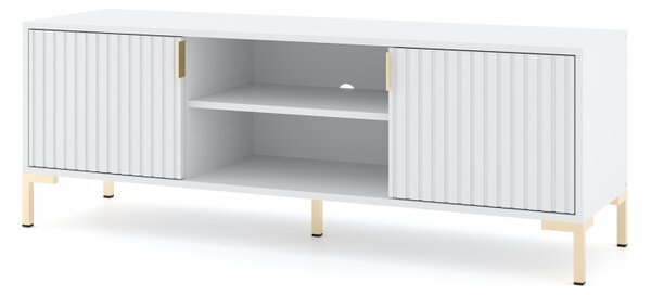 Comodă TV FLINN FL02 2 uși alb / alb mat