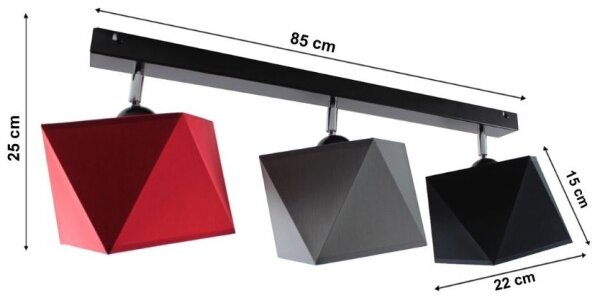 Lustră aplicată DIAMENT 3xE27/60W/230V