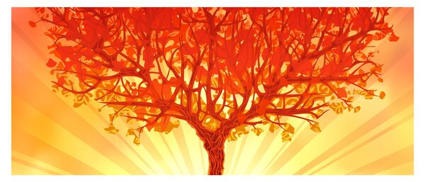 Tablou - Copac în lumina soarelui (120x50 cm)