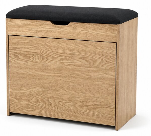 Dulap pentru pantofi cu loc de șezut și rafturi retractabile VAULT, 57 x 30 x 53 cm