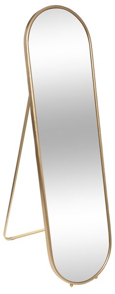 Oglindă mare de podea EDI cu ramă aurie, 43,5 x 160 cm